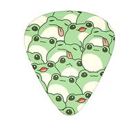 Guitar Picks 3 Different Thickness cute frog Celluloid Guitar Pick Plectrums For Bass, Electric, Acoustic Guitars Includes 0.46mm, 0.71mm, 0.96mm