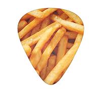 Guitar Picks 3 Different Thickness French Fries Celluloid Guitar Pick Plectrums For Bass, Electric, Acoustic Guitars Includes 0.46mm, 0.71mm, 0.96mm