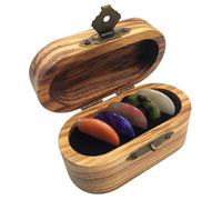 Guitar Picks (5-Pack) with Portable Storage Box, Durable Resin & Wood Texture Design for Acoustic Electric Bass Guitars, Practice Studio Live Performances Essentials for Beginners &