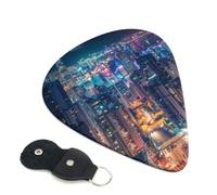Guitar Picks 6 Pack 0.71mm for Men Women Beginners | Hong Kong Printed Guitar Picks For Acoustic Electric Bass Ukulele Gift