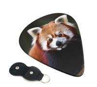 Guitar Picks 6 Pack Animal Red Panda Print Personalized Guitar Picks with Organizer Storage Box Guitar Plectrum Guitar Accessories for Bass Electric Ukulele Guitar Players
