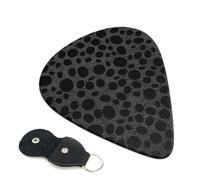 Guitar Picks 6 Pack Black paw print Print Personalized Guitar Picks with Organizer Storage Box Guitar Plectrum Guitar Accessories for Bass Electric Ukulele Guitar Players