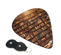 Guitar Picks 6 Pack Books Print Personalized Guitar Picks with Organizer Storage Box Guitar Plectrum Guitar Accessories for Bass Electric Ukulele Guitar Players