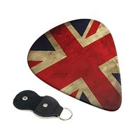Guitar Picks 6 Pack British Flag Print Personalized Guitar Picks with Organizer Storage Box Guitar Plectrum Guitar Accessories for Bass Electric Ukulele Guitar Players