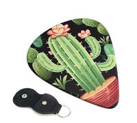 Guitar Picks 6 Pack cactus Print Personalized Guitar Picks with Organizer Storage Box Guitar Plectrum Guitar Accessories for Bass Electric Ukulele Guitar Players