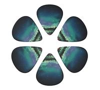 Guitar Picks 6 Pack Celestial Night Sky Print Guitar Pick Holder Personalized Guitar Picks for Acoustic Guitars Violin Ukulele Bass