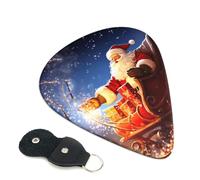 Guitar Picks 6 Pack Christmas Magic Print Personalized Guitar Picks with Organizer Storage Box Guitar Plectrum Guitar Accessories for Bass Electric Ukulele Guitar Players
