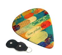 Guitar Picks 6 Pack Color collage pictures Print Personalized Guitar Picks with Organizer Storage Box Guitar Plectrum Guitar Accessories for Bass Electric Ukulele Guitar Players