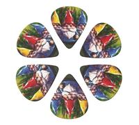 Guitar Picks 6 Pack Colorful Gnomes Print Guitar Pick Holder Personalized Guitar Picks for Acoustic Guitars Violin Ukulele Bass