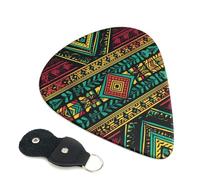 Guitar Picks 6 Pack Colorful tribal print Print Personalized Guitar Picks with Organizer Storage Box Guitar Plectrum Guitar Accessories for Bass Electric Ukulele Guitar Players