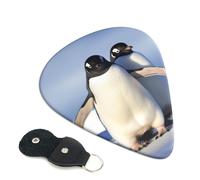 Guitar Picks 6 Pack Cute Penguin Print Personalized Guitar Picks with Organizer Storage Box Guitar Plectrum Guitar Accessories for Bass Electric Ukulele Guitar Players