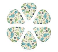 Guitar Picks 6 Pack Dinosaur pattern Print Guitar Pick Holder Personalized Guitar Picks for Acoustic Guitars Violin Ukulele Bass