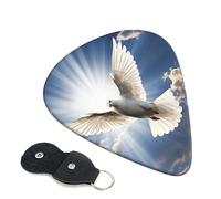 Guitar Picks 6 Pack dove sky Print Guitar Pick Holder Personalized Guitar Picks for Acoustic Guitars Violin Ukulele Bass