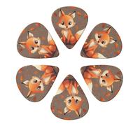 Guitar Picks 6 Pack Fall Fox Print Guitar Pick Holder Personalized Guitar Picks for Acoustic Guitars Violin Ukulele Bass
