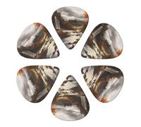 Guitar Picks 6 Pack Fall Print Guitar Pick Holder Personalized Guitar Picks for Acoustic Guitars Violin Ukulele Bass
