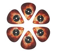 Guitar Picks 6 Pack Fire DVD Print Guitar Pick Holder Personalized Guitar Picks for Acoustic Guitars Violin Ukulele Bass