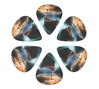 Guitar Picks 6 Pack Fishing Boat Print Guitar Pick Holder Personalized Guitar Picks for Acoustic Guitars Violin Ukulele Bass
