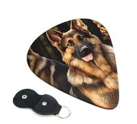 Guitar Picks 6 Pack German shepherd Print Personalized Guitar Picks with Organizer Storage Box Guitar Plectrum Guitar Accessories for Bass Electric Ukulele Guitar Players