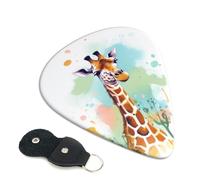 Guitar Picks 6 Pack Giraffe art illustration Print Personalized Guitar Picks with Organizer Storage Box Guitar Plectrum Guitar Accessories for Bass Electric Ukulele Guitar Players