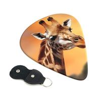 Guitar Picks 6 Pack Giraffe Print Personalized Guitar Picks with Organizer Storage Box Guitar Plectrum Guitar Accessories for Bass Electric Ukulele Guitar Players