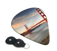 Guitar Picks 6 Pack Golden Gate Bridge Print Guitar Pick Holder Personalized Guitar Picks for Acoustic Guitars Violin Ukulele Bass