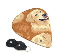 Guitar Picks 6 Pack Golden retriever Print Personalized Guitar Picks with Organizer Storage Box Guitar Plectrum Guitar Accessories for Bass Electric Ukulele Guitar Players