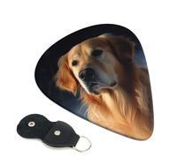 Guitar Picks 6 Pack golden retriever Print Personalized Guitar Picks with Organizer Storage Box Guitar Plectrum Guitar Accessories for Bass Electric Ukulele Guitar Players