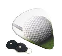 Guitar Picks 6 Pack Golf Ball Print Personalized Guitar Picks with Organizer Storage Box Guitar Plectrum Guitar Accessories for Bass Electric Ukulele Guitar Players