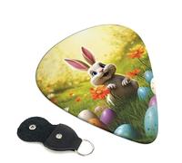 Guitar Picks 6 Pack Happy Easter Day Print Guitar Pick Holder Personalized Guitar Picks for Acoustic Guitars Violin Ukulele Bass