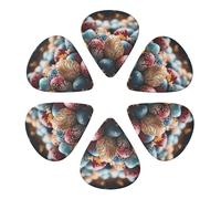 Guitar Picks 6 Pack Happy Easter Print Guitar Pick Holder Personalized Guitar Picks for Acoustic Guitars Violin Ukulele Bass
