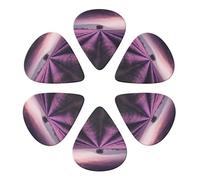 Guitar Picks 6 Pack Lavender fields Print Guitar Pick Holder Personalized Guitar Picks for Acoustic Guitars Violin Ukulele Bass