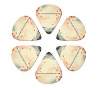 Guitar Picks 6 Pack My Love for You is Forever Guitar Pick Holder Personalized Guitar Picks for Acoustic Guitars Violin Ukulele Bass