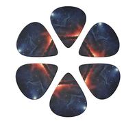 Guitar Picks 6 Pack Night Starry Sky Print Guitar Pick Holder Personalized Guitar Picks for Acoustic Guitars Violin Ukulele Bass