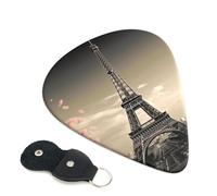Guitar Picks 6 Pack Paris Tower Print Personalized Guitar Picks with Organizer Storage Box Guitar Plectrum Guitar Accessories for Bass Electric Ukulele Guitar Players