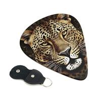 Guitar Picks 6 Pack Patterned leopard head Print Personalized Guitar Picks with Organizer Storage Box Guitar Plectrum Guitar Accessories for Bass Electric Ukulele Guitar Players