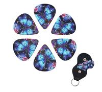 Guitar Picks 6 Pack Personalized Guitar Picks Beauty Butterfly Print Guitar Pick Holder for Acoustic Guitars Violin Ukulele Bass