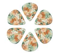 Guitar Picks 6 Pack Personalized Guitar Picks Flower and Green Stripes Guitar Pick Holder for Acoustic Guitars Violin Ukulele Bass