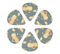 Guitar Picks 6 Pack Personalized Guitar Picks Monkey Above the Cloud Guitar Pick Holder for Acoustic Guitars Violin Ukulele Bass