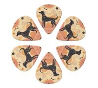 Guitar Picks 6 Pack Personalized Guitar Picks Pattern of a Dog Guitar Pick Holder for Acoustic Guitars Violin Ukulele Bass