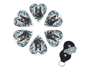 Guitar Picks 6 Pack Personalized Guitar Picks Puppy Surrounded by Love Print Guitar Pick Holder for Acoustic Guitars Violin Ukulele Bass