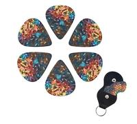 Guitar Picks 6 Pack Personalized Guitar Picks Raised Jigsaw Puzzle Print Guitar Pick Holder for Acoustic Guitars Violin Ukulele Bass