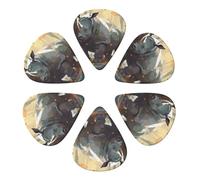 Guitar Picks 6 Pack Personalized Guitar Picks Rhino Guitar Pick Holder for Acoustic Guitars Violin Ukulele Bass