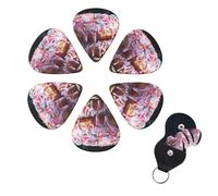 Guitar Picks 6 Pack Personalized Guitar Picks Tempting Donuts Print Guitar Pick Holder for Acoustic Guitars Violin Ukulele Bass