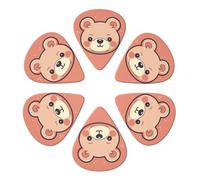 Guitar Picks 6 Pack Personalized Guitar Picks The Frowning Bear Guitar Pick Holder for Acoustic Guitars Violin Ukulele Bass