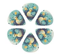 Guitar Picks 6 Pack Personalized Guitar Picks There Are Flowers on the Duck Guitar Pick Holder for Acoustic Guitars Violin Ukulele Bass