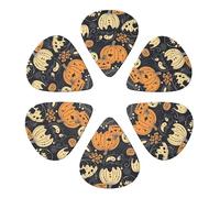 Guitar Picks 6 Pack Personalized Guitar Picks Weird Cartoon Pumpkin Guitar Pick Holder for Acoustic Guitars Violin Ukulele Bass