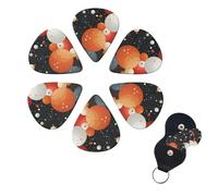 Guitar Picks 6 Pack Personalized Guitar Picks White Dots Print Guitar Pick Holder for Acoustic Guitars Violin Ukulele Bass