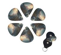 Guitar Picks 6 Pack Personalized Guitar Picks Wilderness Print Guitar Pick Holder for Acoustic Guitars Violin Ukulele Bass