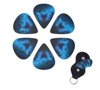 Guitar Picks 6 Pack Personalized Guitar Plectrums With Storage Box Thin Medium Heavy Blue Beautful Butterfly Electric Guitar Pick Bass Picks Guitar Accessories For Acoustic Ukulele