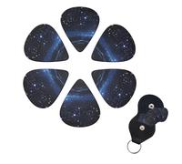Guitar Picks 6 Pack Personalized Guitar Plectrums With Storage Box Thin Medium Heavy Cluster Of Stars In Night Sky Electric Guitar Pick Bass Picks Guitar Accessories For Acoustic Ukulele